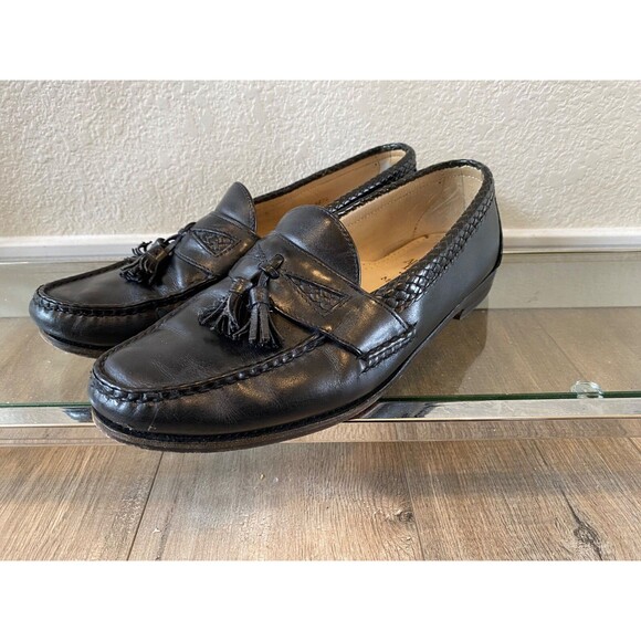 Allen Edmonds Maxfield Mens 11.5 D Black Leather Tassel Comfort Loafer Shoes main image 8